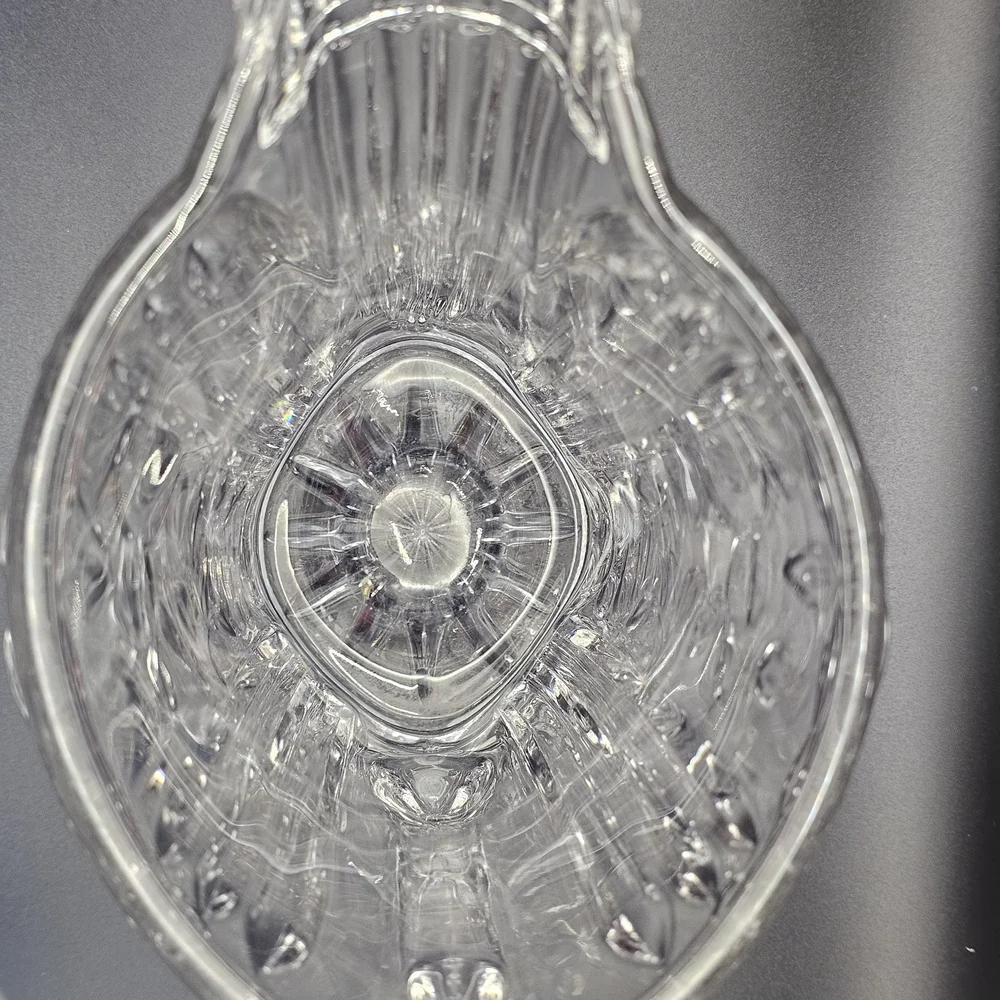 Gorham Vintage lead crystal Garden Serenade watering can pitcher 8.5 Inches Tall